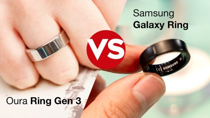 Nhẫn thông minh Samsung Galaxy Ring và Oura Ring 3 (Ảnh: Internet)