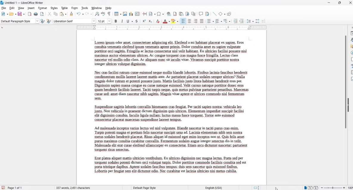 Xử lý văn bản với phần mềm LibreOffice Writer (Ảnh: Internet)