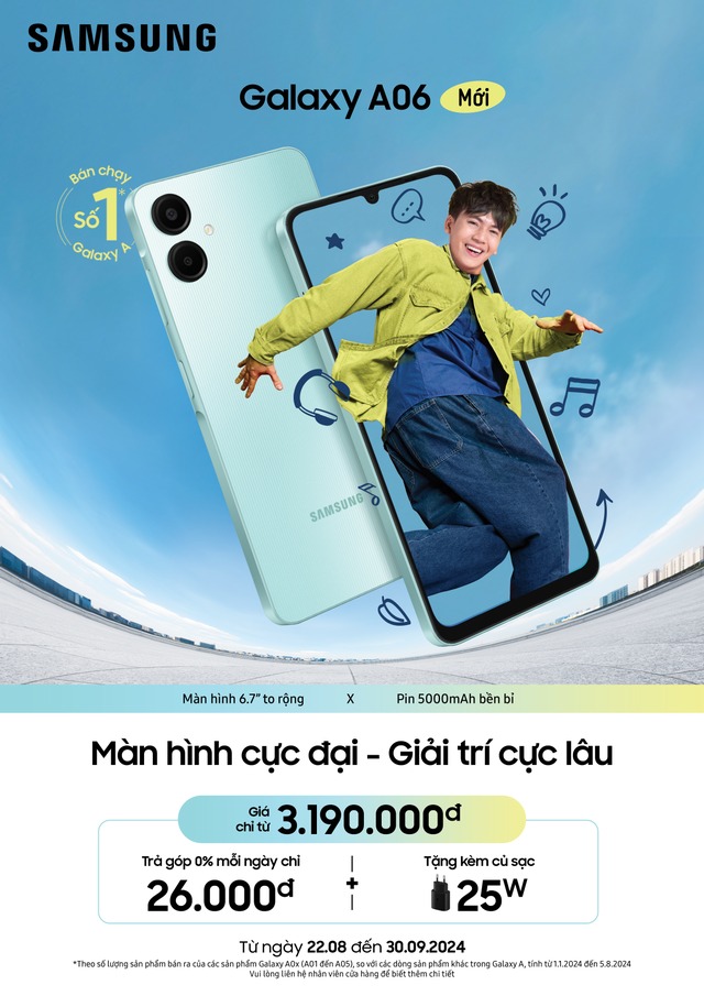 Thông tin giá bán Galaxy A06 (Ảnh: Internet)