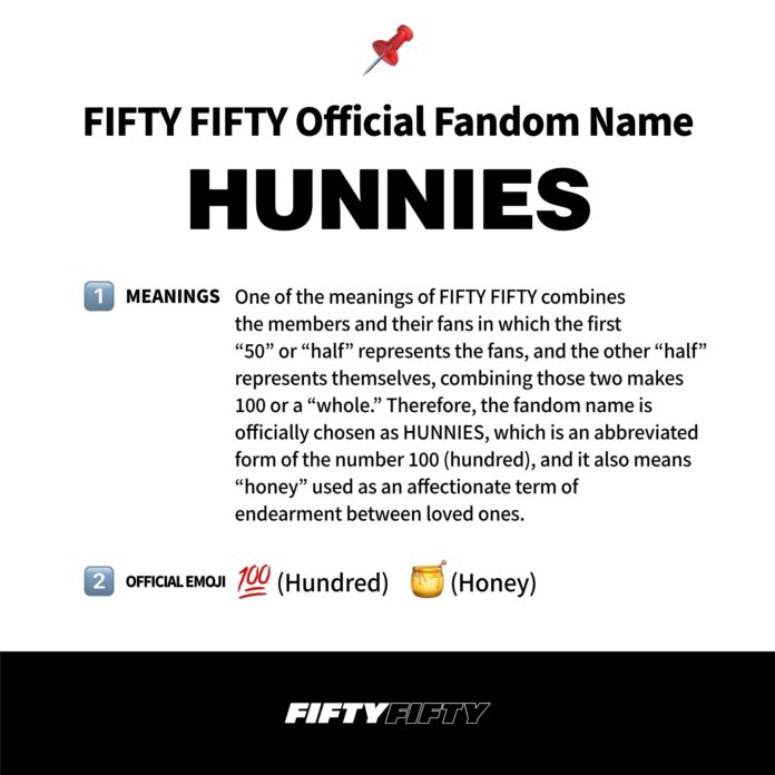 Tên fandom trước đây của FIFTY FIFTY là "HUNNIES" (Ảnh: Internet)