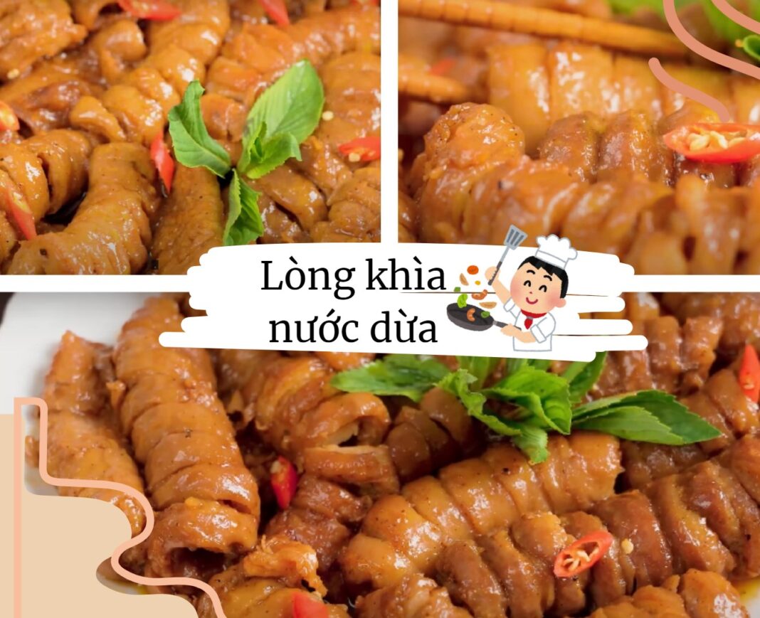 Cách làm món lòng khìa nước dừa. (Nguồn: BlogAnChoi)