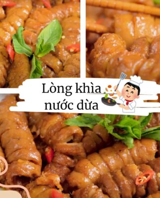 Cách làm món lòng khìa nước dừa. (Nguồn: BlogAnChoi)