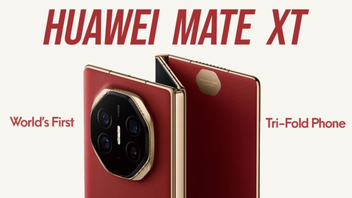 Điện thoại màn hình gập HUAWEI Mate XT (Ảnh: Internet)