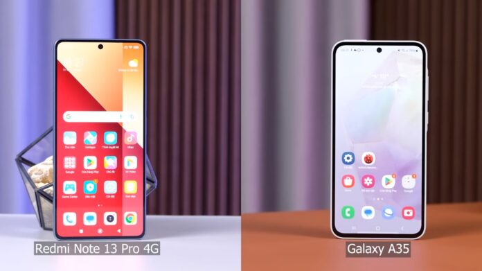 Về thiết kế mặt trước thì Redmi Note 13 Pro 4G có phần đẹp hơn so với thiết bị của Samsung (Ảnh: Internet)