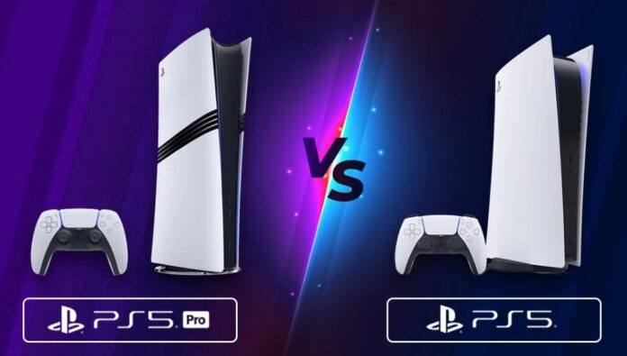 Máy chơi game PS5 Pro so với máy PS5 hiện tại (Ảnh: Internet)