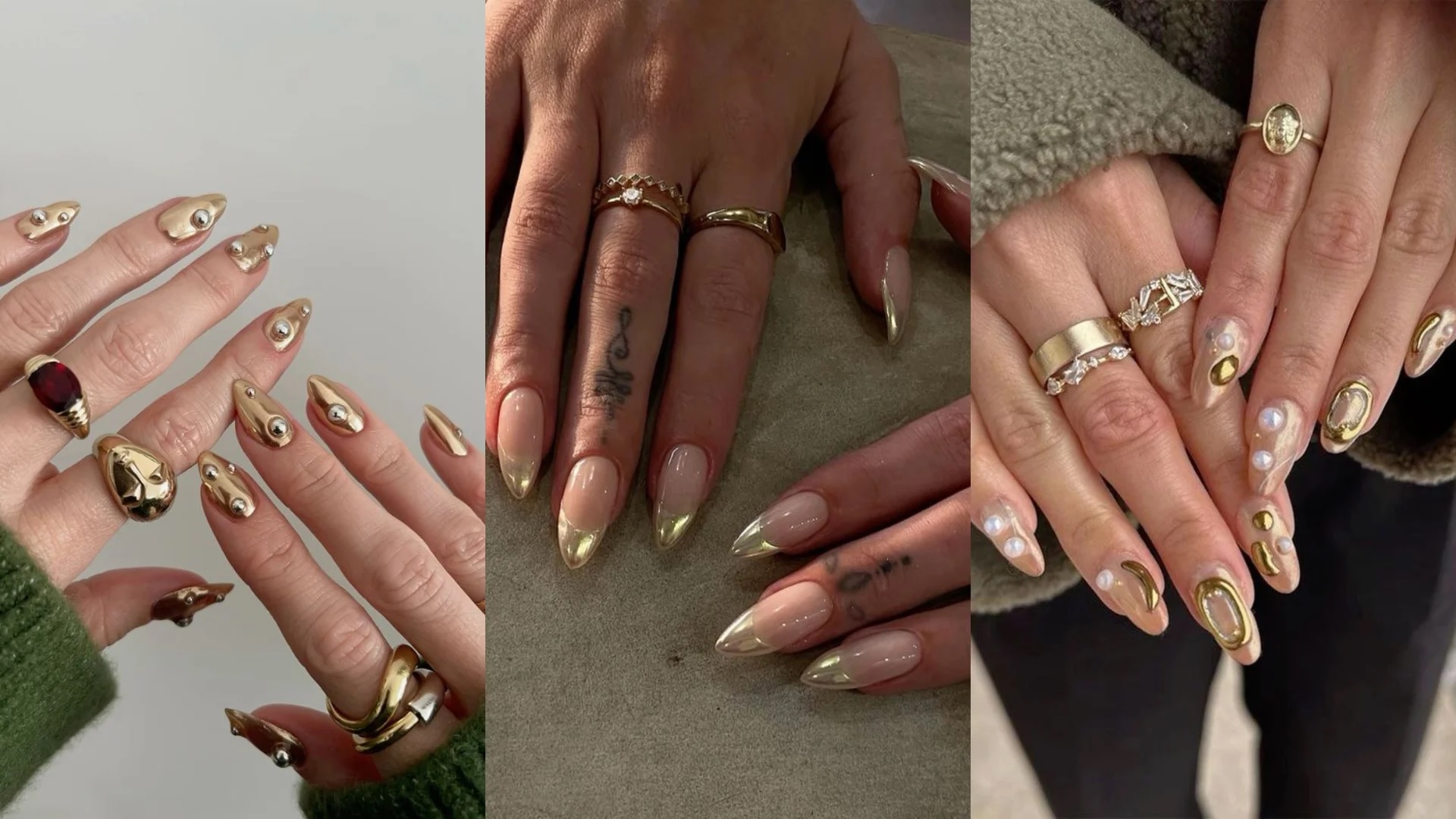 Cổ điển, đẳng cấp với Gold Nails (Nguồn: Internet)