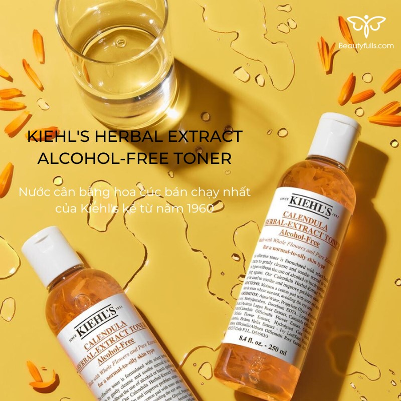 Nước Hoa Hồng Kiehl’s Calendula Herbal Extract Alcohol-Free Toner 250ml (Nguồn: Internet)