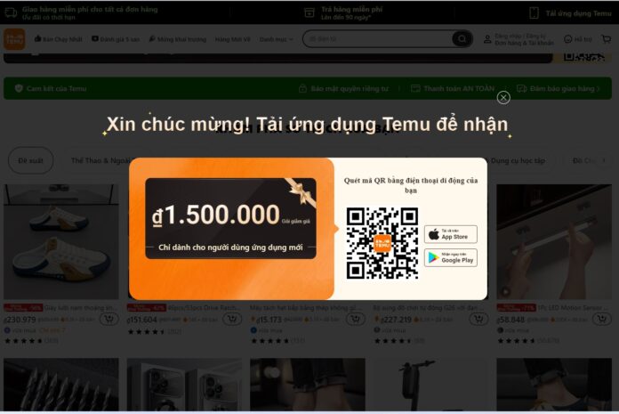 Temu đẩy mạnh chương trình khuyến mãi Affiliate, khuyến khích người dùng mua hàng và giới thiệu người mua để nhận hoa hồng.