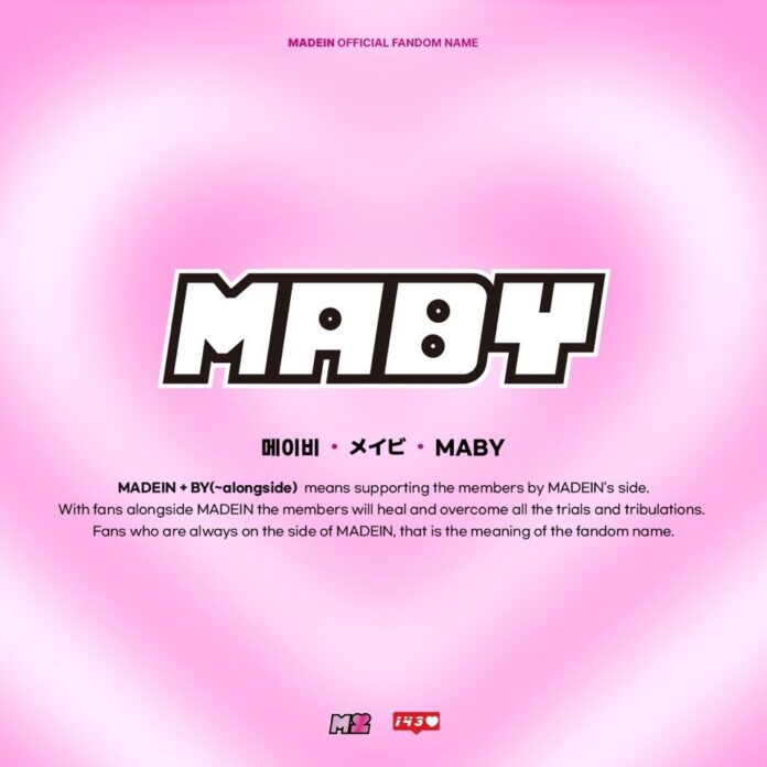 MADEIN công bố tên gọi fandom chính thức là "MABY" (Ảnh: Internet)