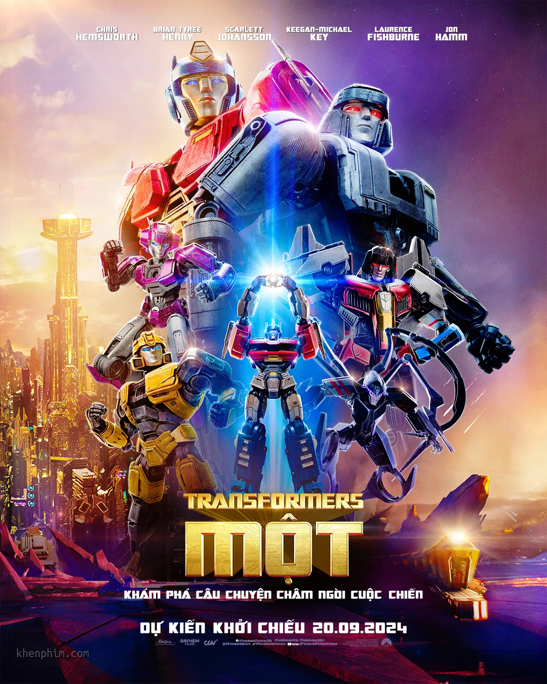 Poster phim Transformers Một (Ảnh: Internet)