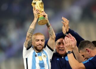 Papu Gomez cùng đội tuyển Argentina vô địch World Cup 2022. Ảnh: Internet.