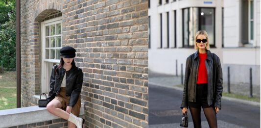 Bạn đã biết 4 cách mix đồ “đỉnh của chóp” với quần short trong mùa đông chưa? Sự kết hợp giữa quần short, áo khoác da và boots là một công thức thời trang không bao giờ lỗi mốt, mang đến vẻ ngoài vừa bụi bặm, vừa thời thượng (nguồn: Internet)