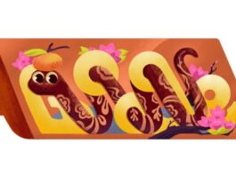 Hình ảnh Doodle mới của Google nhân dịp năm mới âm lịch (Ảnh: Internet)