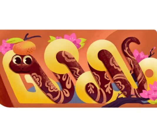 Hình ảnh Doodle mới của Google nhân dịp năm mới âm lịch (Ảnh: Internet)