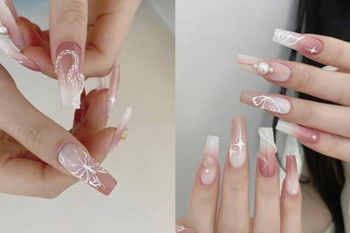 Mẫu nail 2025 đẹp hình rắn, đu trend Ất Tỵ (Ảnh: Internet)