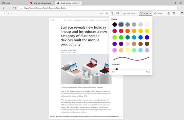 Microsoft Edge – Sửa file PDF trên web miễn phí (Ảnh: Internet)