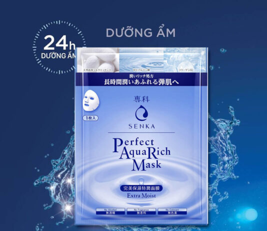 Mặt nạ giấy Senka Perfect Aqua Rich Extra Moist Mask (Nguồn: Internet)