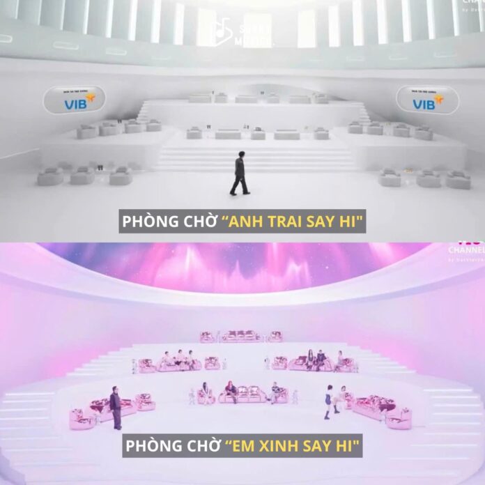 Set quay “khác biệt” giữa “Anh Trai” và “Em Xinh” (nguồn: internet)