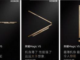 Hình ảnh điện thoại HONOR Magic V5 trên Weibo (Ảnh: Internet)