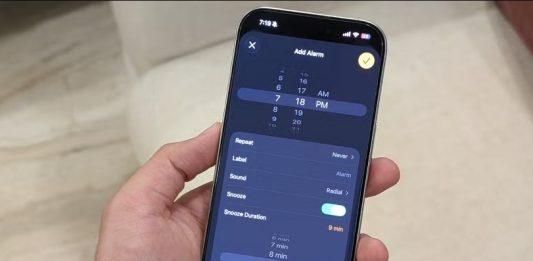 Tùy chỉnh thời gian báo thức lặp lại với iOS 26 (Ảnh: Internet)