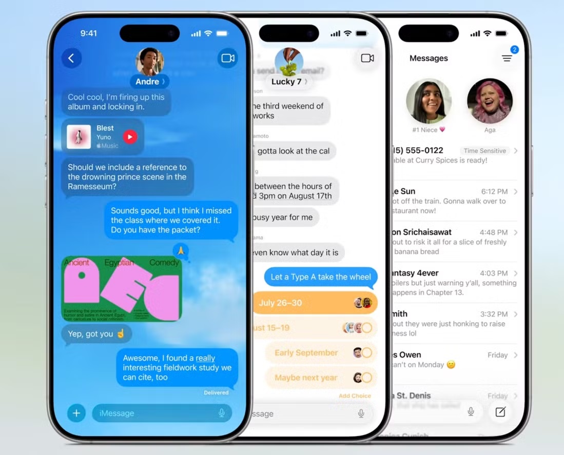 iOS 26 cải tiến tin nhắn cho trò chuyện nhóm