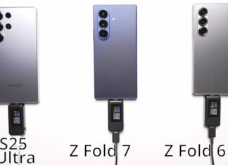 So sánh tốc độ sạc Galaxy S25 Ultra, Galaxy Z Fold 7 và Fold 6 (Ảnh: Internet)