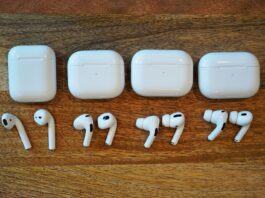 Các mẫu tai nghe AirPods của Apple (Ảnh: Internet)