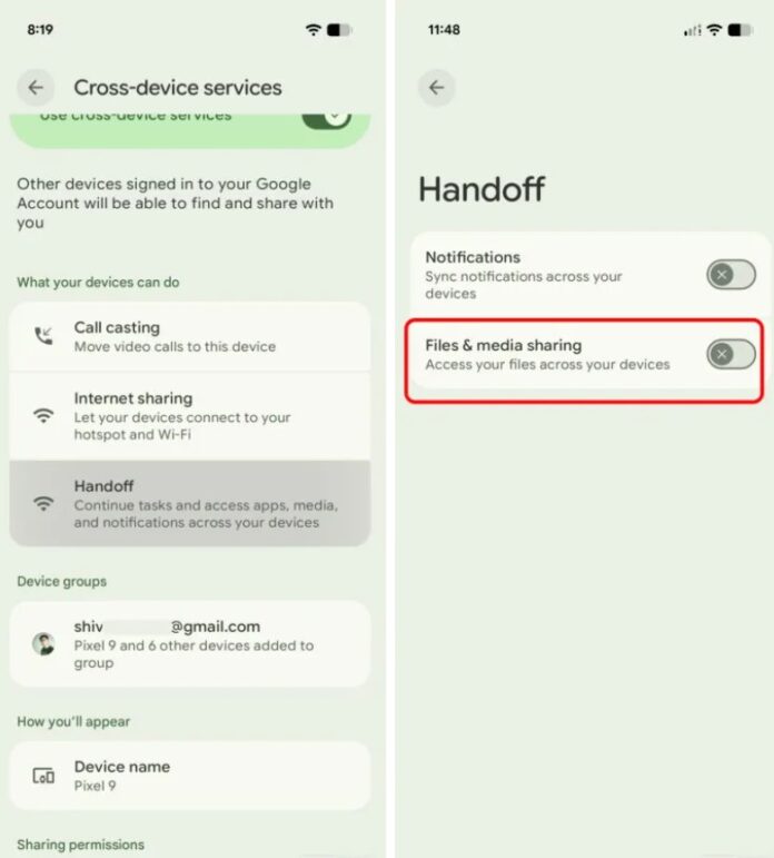 Chia sẻ điều khiển ứng dụng Handoff trên Android (Ảnh: Internet)