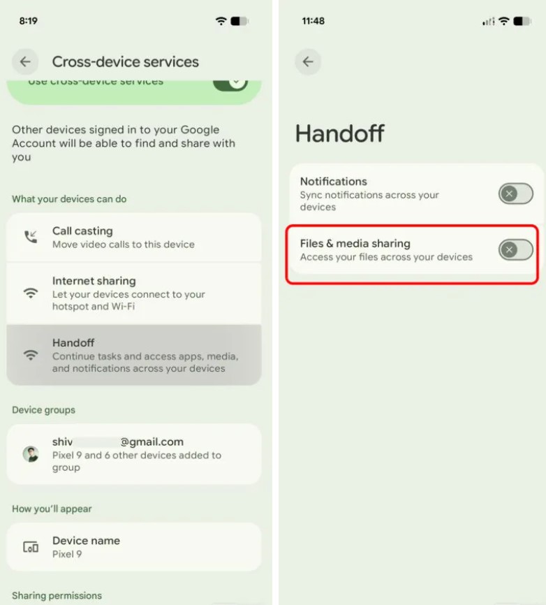 Chia sẻ điều khiển ứng dụng Handoff trên Android (Ảnh: Internet)
