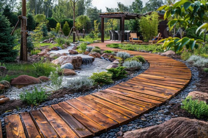 Lối đi bằng gỗ