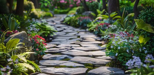 6 gợi ý thiết kế lối đi biến khu vườn thành chốn thư giãn đẹp mắt Lối đi bằng đá