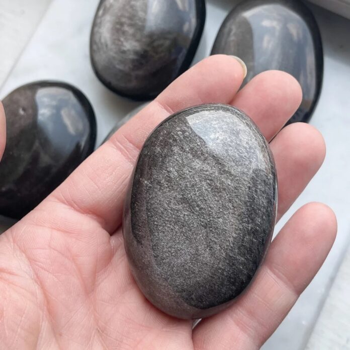 Đá Obsidian ánh bạc