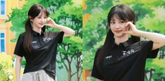 Điền Hi Vi và Hồ Nhất Thiên trong lễ khai máy (nguồn: internet)