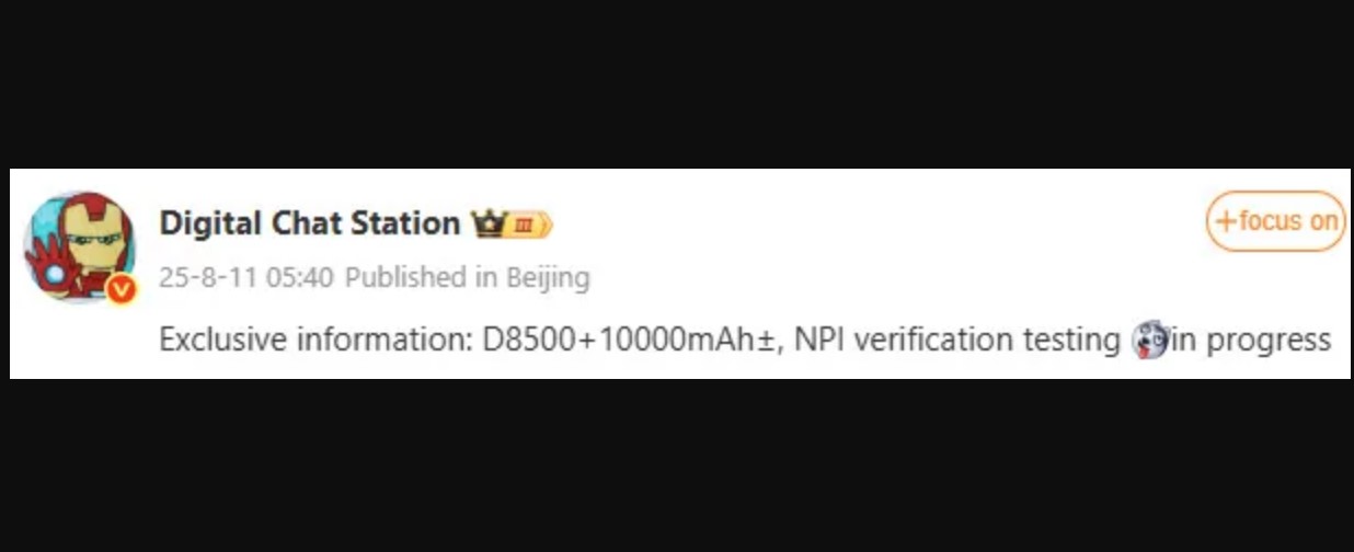 Digital Chat Station tiết lộ về điện thoại HONOR có dung lượng pin 10.000mAh đang trong quá trình thử nghiệm (Ảnh: Internet)