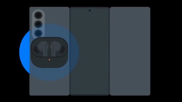 Khả năng sạc không dây của điện thoại gập 3 màn hình của Samsung (Ảnh: Internet)