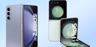 Điện thoại màn hình gập Galaxy Z Fold 5 và Galaxy Z Flip 5 của Samsung (Ảnh: Internet)
