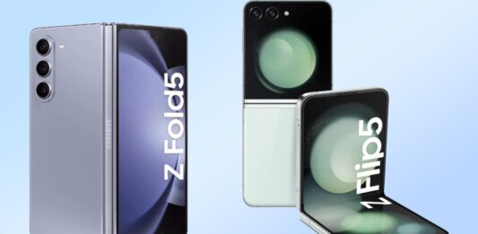 Điện thoại màn hình gập Galaxy Z Fold 5 và Galaxy Z Flip 5 của Samsung (Ảnh: Internet)
