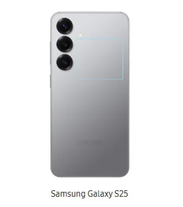 Vị trí NFC chính thức của điện thoại Galaxy S25 (Ảnh: Internet)