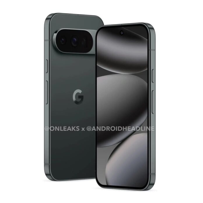 Điện thoại Pixel 10 phiên bản màu Obisidian (Ảnh: Android Headlines)