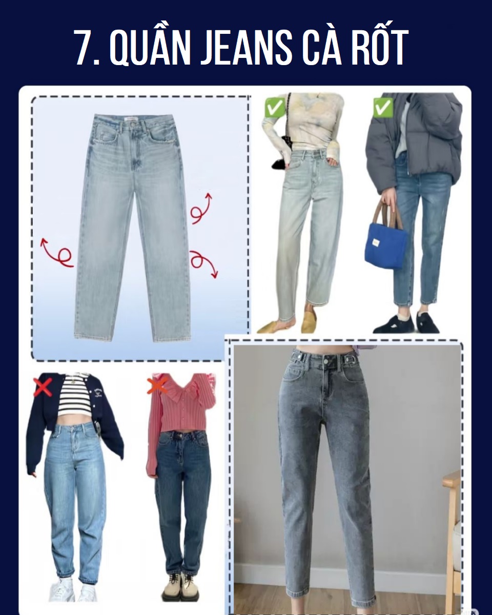 Quần jeans cà rốt
