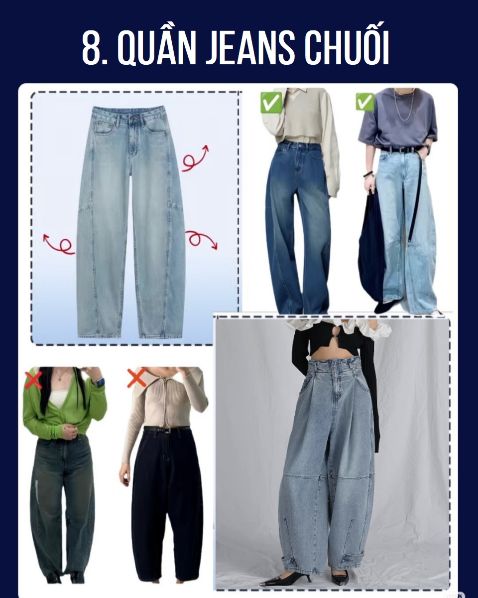 Quần Jeans chuối