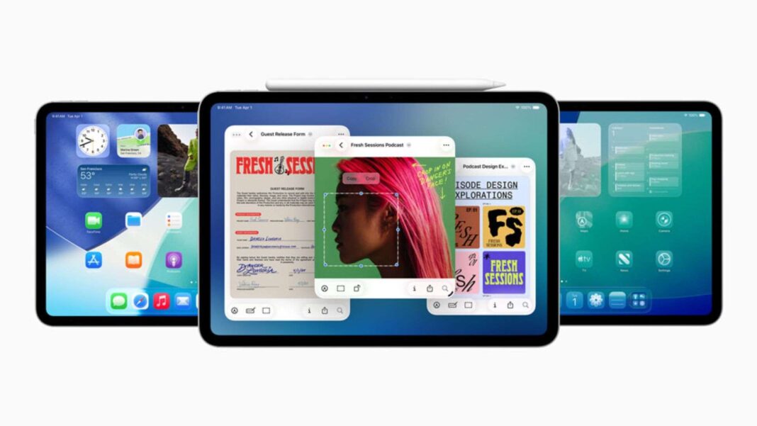 Hiệu ứng cửa sổ mới trên phiên bản iPadOS 26 (Nguồn: Internet) Hiệu ứng cửa sổ mới trên phiên bản iPadOS 26 (Nguồn: Internet)