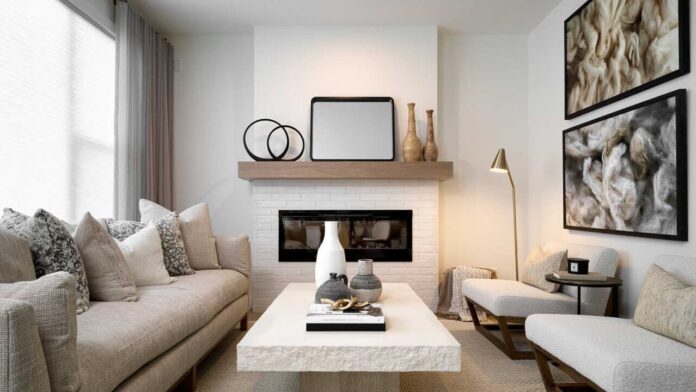 Thay vì treo ảnh gia đình trên lò sưởi