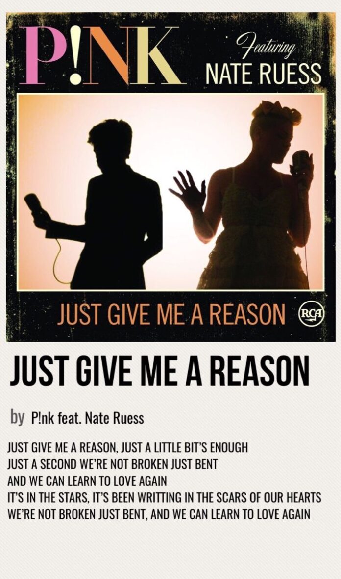 Bài hát "Just Give Me a Reason". Nguồn: Internet