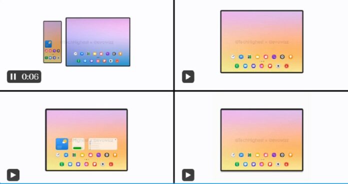 Hình ảnh tiết lộ điện thoại gập 3 màn hình của Samsung (Ảnh: Internet) Hình ảnh tiết lộ điện thoại gập 3 màn hình của Samsung (Ảnh: Internet)