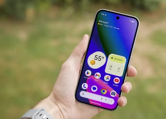 Điện thoại Pixel 10 với màn hình chính (Ảnh: Internet)