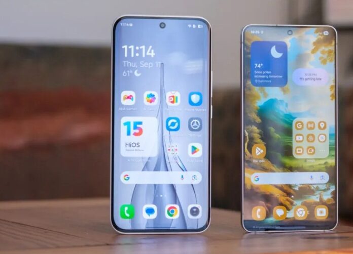 Điện thoại TECNO Slim so với Galaxy S25 Edge (Ảnh: Internet) Điện thoại TECNO Slim so với Galaxy S25 Edge (Ảnh: Internet)