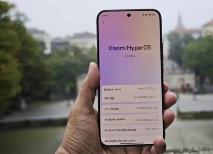 Phiên bản hệ điều hành HyperOS trên điện thoại Xiaomi 15T Pro (Ảnh: Internet) Phiên bản hệ điều hành HyperOS trên điện thoại Xiaomi 15T Pro (Ảnh: Internet)