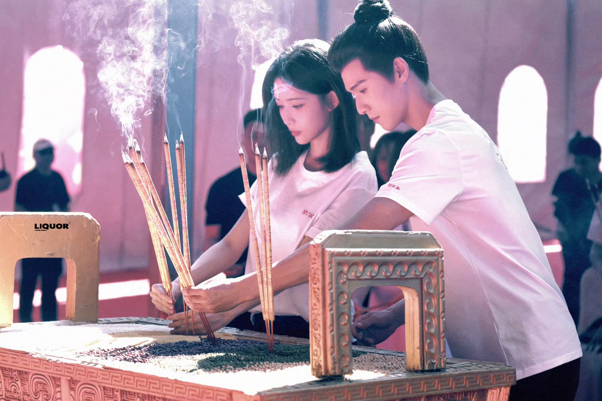 Mạnh Tử Nghĩa - Lý Quân Nhuệ trong lễ khai máy phim Thượng Công Chúa (nguồn: internet)