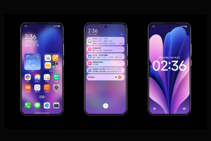 Giao diện icon và thanh thông báo của Xiaomi HyperOS 3 (Ảnh: Internet)